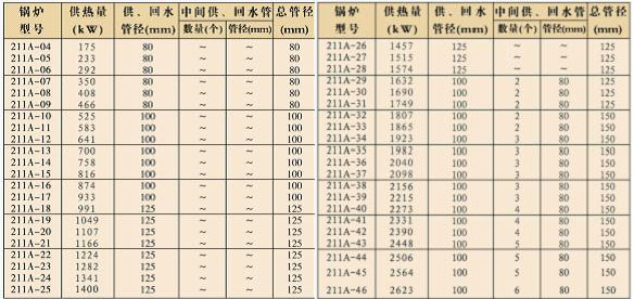 帕雷士锅炉参数